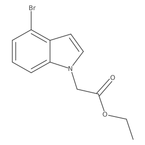 Ethyl 2-(4-bromo-1H-indol-1-yl)acetate结构式