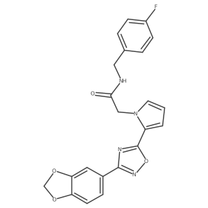 2-{2-[3-(1,3-benzodioxol-5-yl)-1,2,4-oxadiazol-5-yl]-1H-pyrrol-1-yl}-N-(4-fluorobenzyl)acetamide Structure