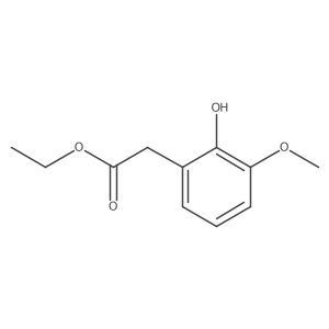 Ethyl 2-hydroxy-3-methoxybenzeneacetate结构式