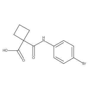 1-[(4-Bromophenyl)carbamoyl]cyclobutane-1-carboxylic acid结构式