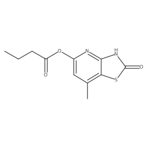 Butanoic acid,2,3-dihydro-7-methyl-2-oxothiazolo[4,5-b]pyridin-5-yl ester Structure