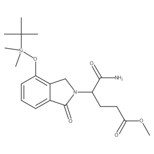 4-[4-(tert-Butyl-dimethyl-silanyloxy)-1-oxo-1,3-dihydro-isoindol-2-yl]-4-carbamoyl-butyric acid methyl ester Structure