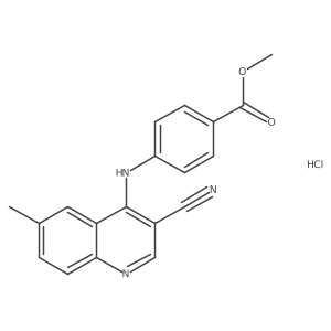 Methyl 4-((3-cyano-6-methylquinolin-4-yl)amino)benzoate hydrochloride Structure