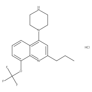 4-(Piperazin-1-yl)-2-propyl-8-(trifluoromethoxy)quinoline hydrochloride结构式