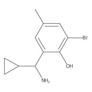 2-[Amino(cyclopropyl)methyl]-6-bromo-4-methylphenol Structure