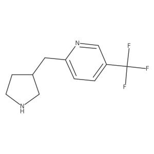 2-(Pyrrolidin-3-ylmethyl)-5-(trifluoromethyl)pyridine结构式