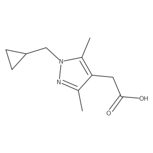 2-[1-(cyclopropylmethyl)-3,5-dimethyl-1H-pyrazol-4-yl]acetic acid结构式