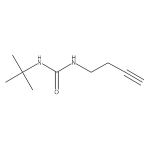 1-(But-3-yn-1-yl)-3-(tert-butyl)urea结构式