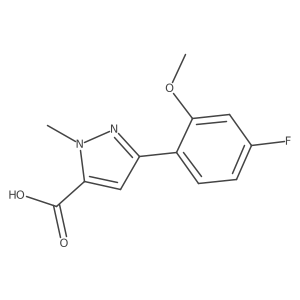 5-(4-Fluoro-2-methoxy-phenyl)-2-methyl-2H-pyrazole-3-carboxylic acid结构式