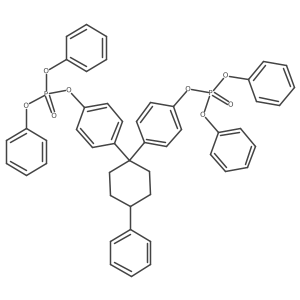 1,1-Bis-4',4''-(triphenylphosphate)cyclohexylbenzene Structure