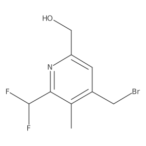 (4-(Bromomethyl)-6-(difluoromethyl)-5-methylpyridin-2-yl)methanol Structure