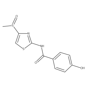 4-hydroxy-N-[4-(methylsulfinyl)-1,3-thiazol-2-yl]benzamide Structure