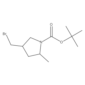 Tert-butyl 4-(bromomethyl)-2-methylpyrrolidine-1-carboxylate结构式