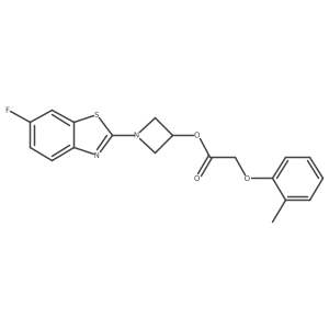 1-(6-Fluorobenzo[d]thiazol-2-yl)azetidin-3-yl 2-(o-tolyloxy)acetate结构式