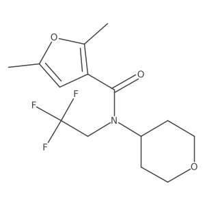 2,5-dimethyl-N-(tetrahydro-2H-pyran-4-yl)-N-(2,2,2-trifluoroethyl)furan-3-carboxamide Structure