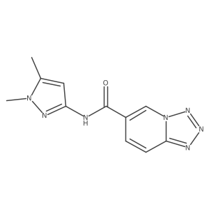 N-(1,5-dimethyl-1H-pyrazol-3-yl)tetrazolo[1,5-a]pyridine-6-carboxamide结构式