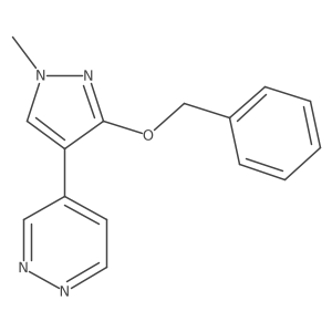 4-(3-(Benzyloxy)-1-methyl-1H-pyrazol-4-yl)pyridazine结构式