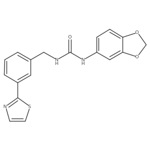 1-(Benzo[d][1,3]dioxol-5-yl)-3-(3-(thiazol-2-yl)benzyl)urea Structure