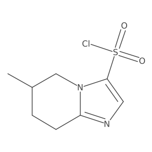 6-methyl-5H,6H,7H,8H-imidazo[1,2-a]pyridine-3-sulfonyl chloride结构式