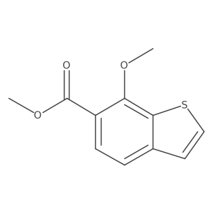 Benzo[b]thiophene-6-carboxylic acid, 7-methoxy-, methyl ester结构式