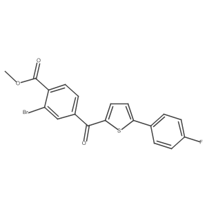 2-Bromo-4-[[5-(4-fluorophenyl)-2-thienyl]carbonyl]benzoic acid methyl ester结构式