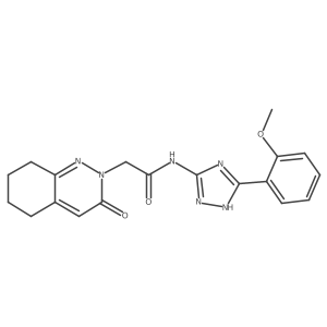 N-[3-(2-methoxyphenyl)-1H-1,2,4-triazol-5-yl]-2-(3-oxo-5,6,7,8-tetrahydrocinnolin-2(3H)-yl)acetamide结构式