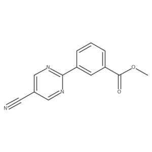 Methyl 3-(5-cyanopyrimidin-2-YL)benzoate结构式