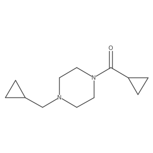 Cyclopropyl(4-(cyclopropylmethyl)piperazin-1-yl)methanone结构式