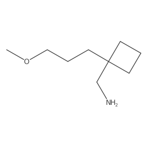 (1-(3-Methoxypropyl)cyclobutyl)methanamine Structure