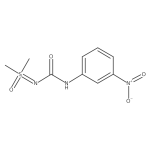S,S-Dimethyl-N-[(3-nitrophenyl)carbamoyl]sulphoximide结构式