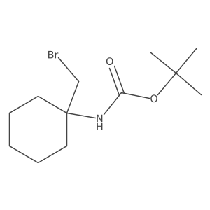 tert-butyl N-[1-(bromomethyl)cyclohexyl]carbamate结构式