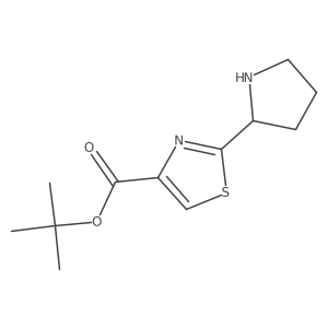 Tert-butyl 2-(pyrrolidin-2-yl)-1,3-thiazole-4-carboxylate Structure