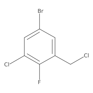 5-Bromo-1-chloro-3-(chloromethyl)-2-fluorobenzene结构式