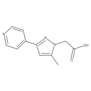 2-(5-methyl-3-(pyridin-4-yl)-1H-pyrazol-1-yl)acetic acid结构式