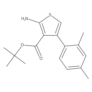 Tert-butyl 2-amino-4-(2,4-dimethylphenyl)thiophene-3-carboxylate结构式
