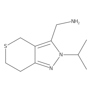 (2-Isopropyl-2,4,6,7-tetrahydrothiopyrano[4,3-c]pyrazol-3-yl)methanamine Structure