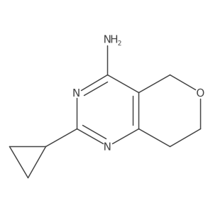 2-cyclopropyl-5H,7H,8H-pyrano[4,3-d]pyrimidin-4-amine Structure