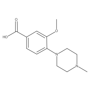3-Methoxy-4-(4-methyl-1-piperazinyl)benzoic acid Structure