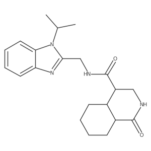 1-oxo-N-[(1-propan-2-ylbenzimidazol-2-yl)methyl]-3,4,4a,5,6,7,8,8a-octahydro-2H-isoquinoline-4-carboxamide结构式