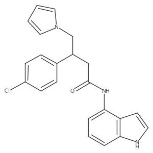 3-(4-chlorophenyl)-N-(1H-indol-4-yl)-4-(1H-pyrrol-1-yl)butanamide结构式