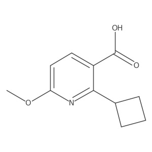 2-Cyclobutyl-6-methoxy-3-pyridinecarboxylic acid Structure