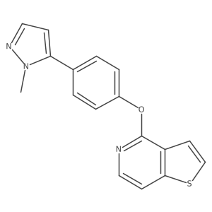 4-(4-(1-Methyl-1H-pyrazol-5-YL)phenoxy)thieno[3,2-C]pyridine结构式