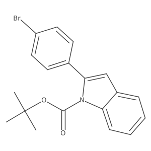 tert-Butyl 2-(4-bromophenyl)-1H-indole-1-carboxylate Structure