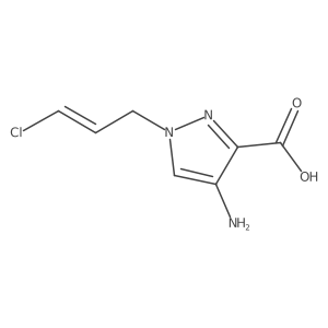 4-Amino-1-(3-chloroprop-2-en-1-yl)-1H-pyrazole-3-carboxylic acid Structure