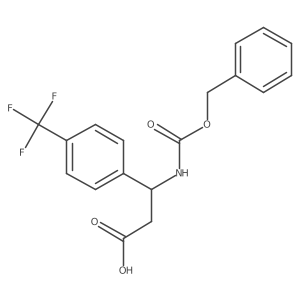 (3R)-3-{[(benzyloxy)carbonyl]amino}-3-[4-(trifluoromethyl)phenyl]propanoic acid Structure