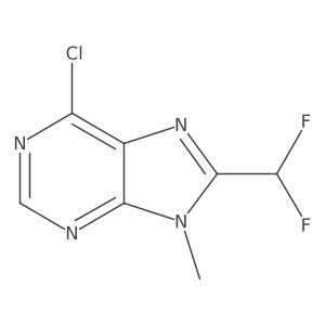 6-Chloro-8-(difluoromethyl)-9-methyl-9H-purine结构式