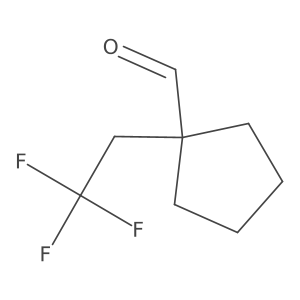 1-(2,2,2-Trifluoroethyl)cyclopentane-1-carbaldehyde结构式