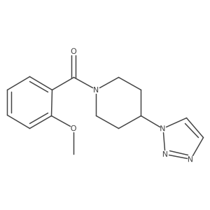 (4-(1H-1,2,3-triazol-1-yl)piperidin-1-yl)(2-methoxyphenyl)methanone Structure