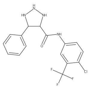 N-[4-chloro-3-(trifluoromethyl)phenyl]-5-phenyltriazolidine-4-carboxamide Structure
