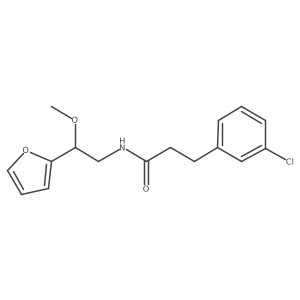 3-(3-chlorophenyl)-N-[2-(furan-2-yl)-2-methoxyethyl]propanamide Structure